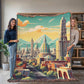 Famous Travel Destinations - Mexico City, Mexico - 60" x 80" Heirloom Woven Blanket