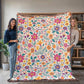 Mexican Floral Fiesta Pattern 013 - 60" x 80" Heirloom Woven Blanket