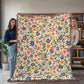Mexican Floral Fiesta Pattern 006 - 60" x 80" Heirloom Woven Blanket