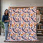 Mexican Floral Fiesta Pattern 022 - 60" x 80" Heirloom Woven Blanket