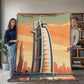 Famous Travel Destinations - Dubai, United Arab Emirates - 60" x 80" Heirloom Woven Blanket