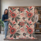 Oversized Floral Pattern 022 - 60" x 80" Heirloom Woven Blanket