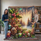 Festive Christmas Winter Scene 007 - 60" x 80" Heirloom Woven Blanket