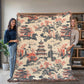 Chinese Ornament Pattern 008 - 60" x 80" Heirloom Woven Blanket