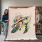 Cute Sea Turtle 004 - 60" x 80" Heirloom Woven Blanket