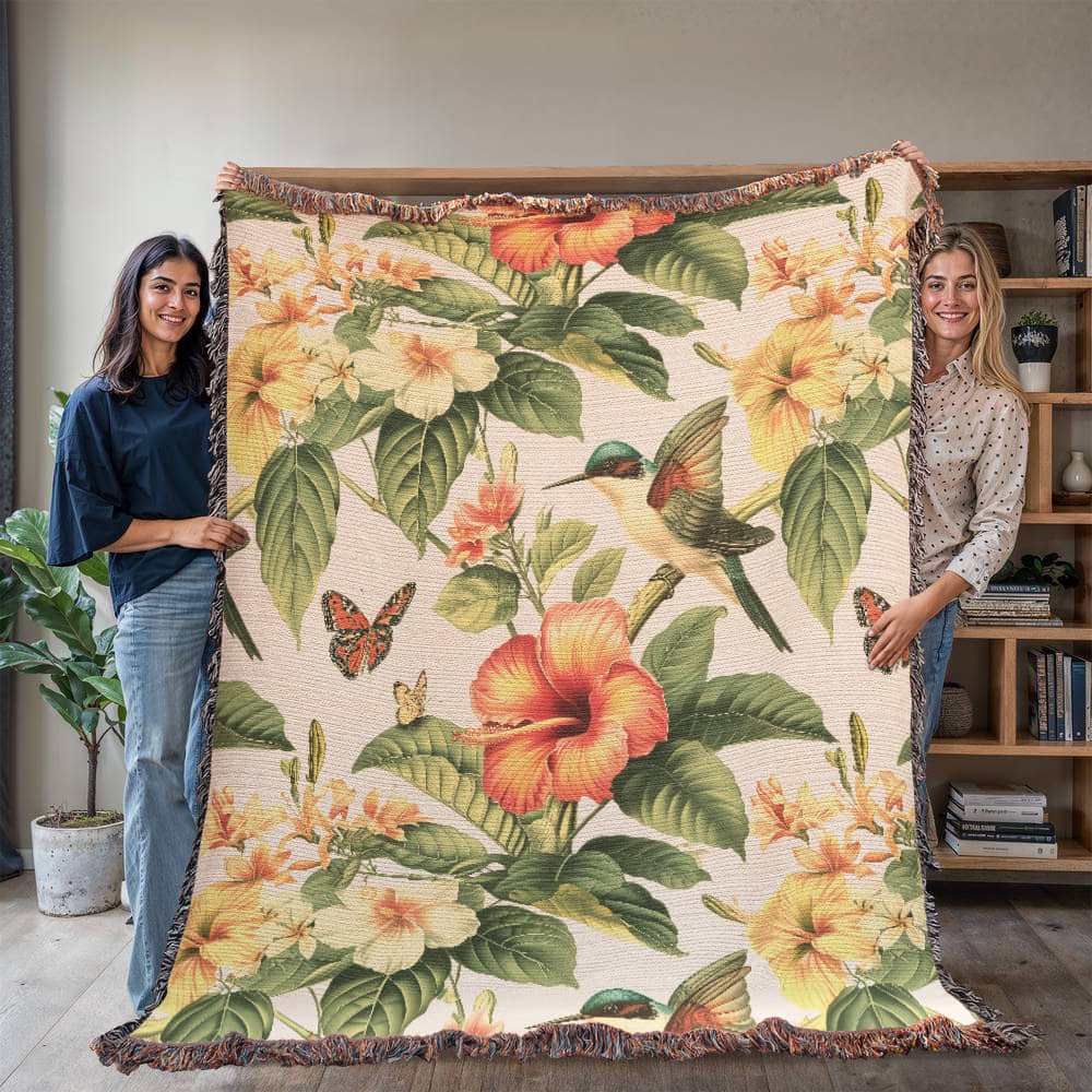 Chinoiserie Pattern 035 - 60" x 80" Heirloom Woven Blanket