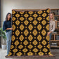 Damask Pattern 027 - 60" x 80" Heirloom Woven Blanket