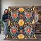 Mexican Floral Fiesta Pattern 046 - 60" x 80" Heirloom Woven Blanket