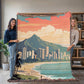 Famous Travel Destinations - Honolulu, Hawaii - 60" x 80" Heirloom Woven Blanket
