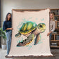 Cute Sea Turtle 005 - 60" x 80" Heirloom Woven Blanket