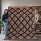 Damask Pattern 016 - 60" x 80" Heirloom Woven Blanket