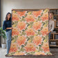 Spring Flowers Pattern 025 - 60" x 80" Heirloom Woven Blanket