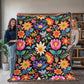Mexican Floral Fiesta Pattern 036 - 60" x 80" Heirloom Woven Blanket