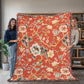 Chinoiserie Pattern 017 - 60" x 80" Heirloom Woven Blanket