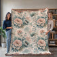 Oversized Floral Pattern 008 - 60" x 80" Heirloom Woven Blanket