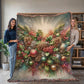 Festive Christmas Winter Scene 010 - 60" x 80" Heirloom Woven Blanket