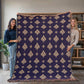 Damask Pattern 003 - 60" x 80" Heirloom Woven Blanket