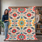 Mexican Floral Fiesta Pattern 041 - 60" x 80" Heirloom Woven Blanket
