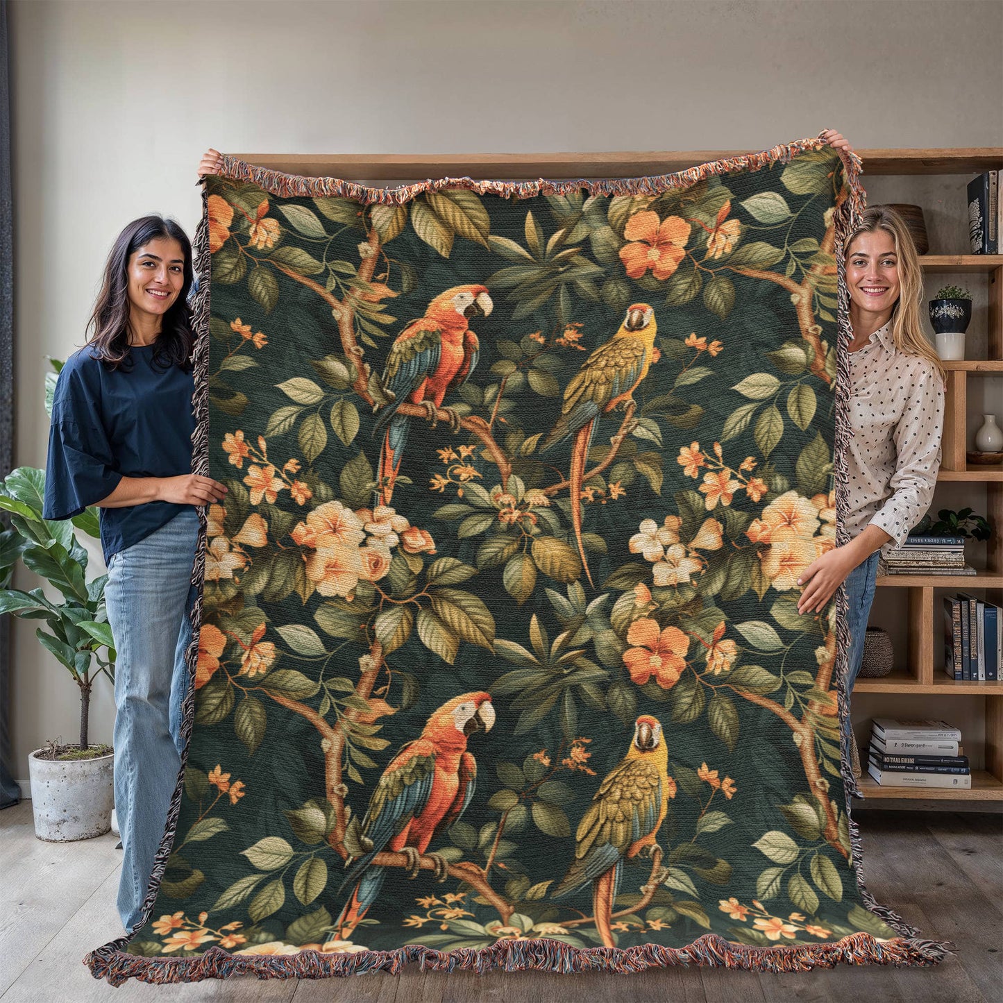 Chinoiserie Pattern 036 - 60" x 80" Heirloom Woven Blanket
