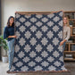 Damask Pattern 022 - 60" x 80" Heirloom Woven Blanket