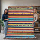 Mexican Textile Pattern 003 - 60" x 80" Heirloom Woven Blanket
