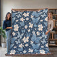 Butterflies And Flowers Pattern 024 - 60" x 80" Heirloom Woven Blanket