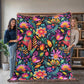 Mexican Floral Fiesta Pattern 056 - 60" x 80" Heirloom Woven Blanket