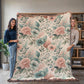Oversized Floral Pattern 007 - 60" x 80" Heirloom Woven Blanket