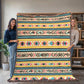Mexican Textile Pattern 001 - 60" x 80" Heirloom Woven Blanket