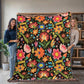 Mexican Floral Fiesta Pattern 039 - 60" x 80" Heirloom Woven Blanket