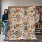 Oversized Floral Pattern 016 - 60" x 80" Heirloom Woven Blanket