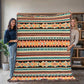 Mexican Textile Pattern 002 - 60" x 80" Heirloom Woven Blanket