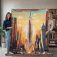 Famous Travel Destinations - New York City, United States - 60" x 80" Heirloom Woven Blanket