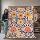 Mexican Floral Fiesta Pattern 043 - 60" x 80" Heirloom Woven Blanket