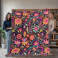 Mexican Floral Fiesta Pattern 059 - 60" x 80" Heirloom Woven Blanket