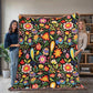Mexican Floral Fiesta Pattern 038 - 60" x 80" Heirloom Woven Blanket