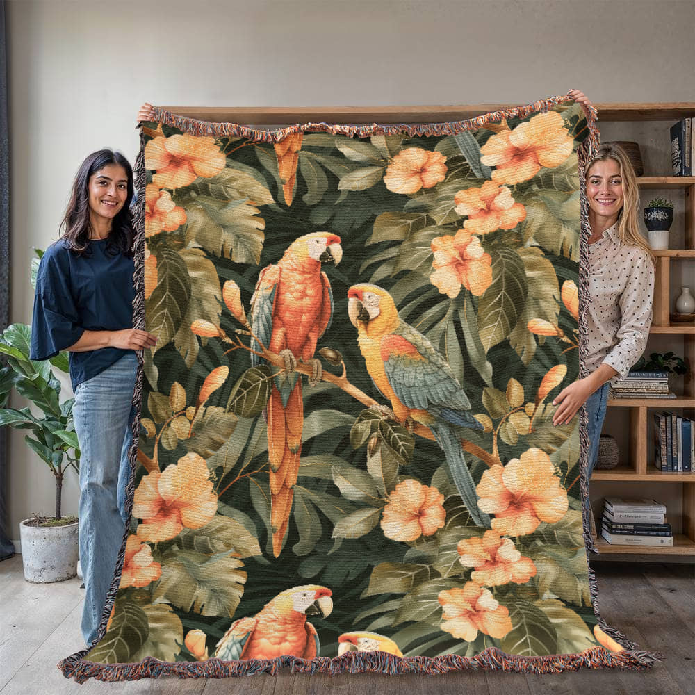 Chinoiserie Pattern 030 - 60" x 80" Heirloom Woven Blanket