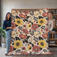 Oversized Floral Pattern 023 - 60" x 80" Heirloom Woven Blanket