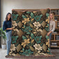 Oversized Floral Pattern 029 - 60" x 80" Heirloom Woven Blanket
