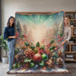 Festive Christmas Winter Scene 012 - 60" x 80" Heirloom Woven Blanket