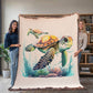 Cute Sea Turtle 009 - 60" x 80" Heirloom Woven Blanket