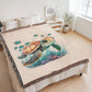 Cute Sea Turtle 001 - 60" x 80" Heirloom Woven Blanket