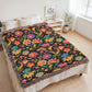 Mexican Floral Fiesta Pattern 033 - 60" x 80" Heirloom Woven Blanket