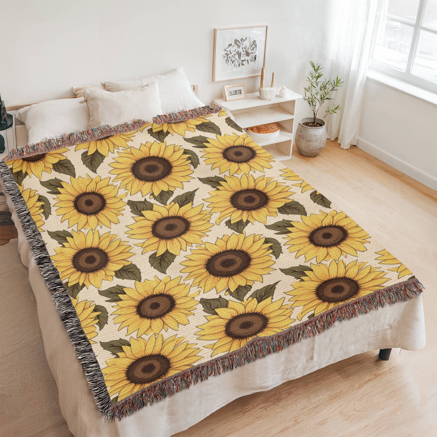 Spring Flowers Pattern 009 - 60" x 80" Heirloom Woven Blanket