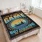 Life Is Like a Game but Fishing Is Serious - 60" x 80" Heirloom Woven Blanket