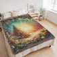 Festive Christmas Winter Scene 005 - 60" x 80" Heirloom Woven Blanket