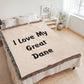 Love My Great Dane v4 - 60" x 80" Heirloom Woven Blanket