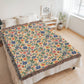 Mexican Floral Fiesta Pattern 006 - 60" x 80" Heirloom Woven Blanket