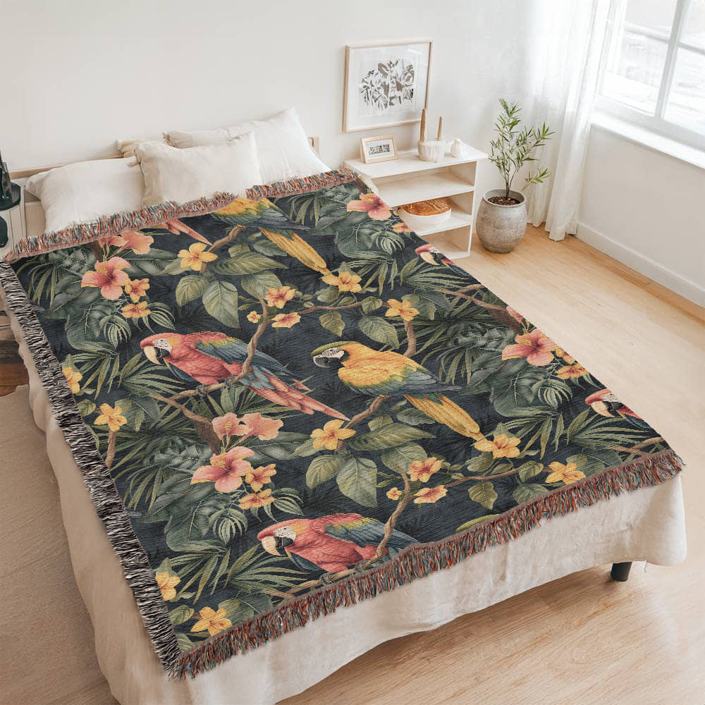 Chinoiserie Pattern 029 - 60" x 80" Heirloom Woven Blanket