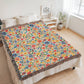 Mexican Floral Fiesta Pattern 009 - 60" x 80" Heirloom Woven Blanket